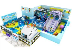 Barn leker centerutrustning